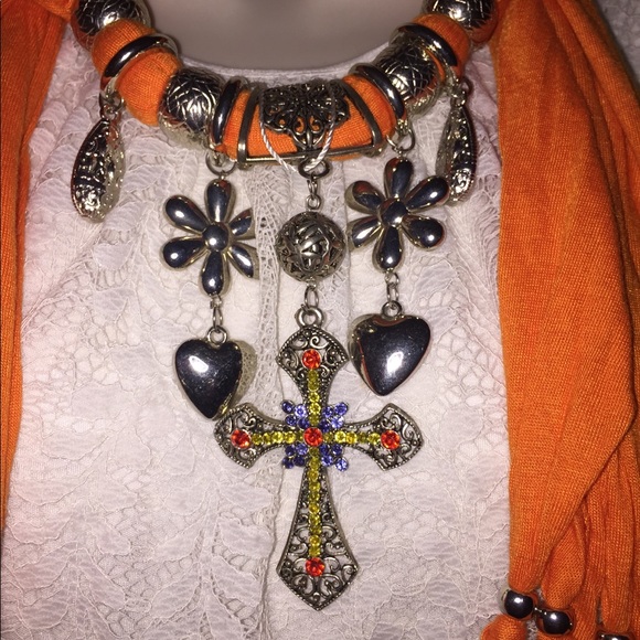 🎀 🆕 Boho/ Chic scarf necklace - Picture 2 of 12